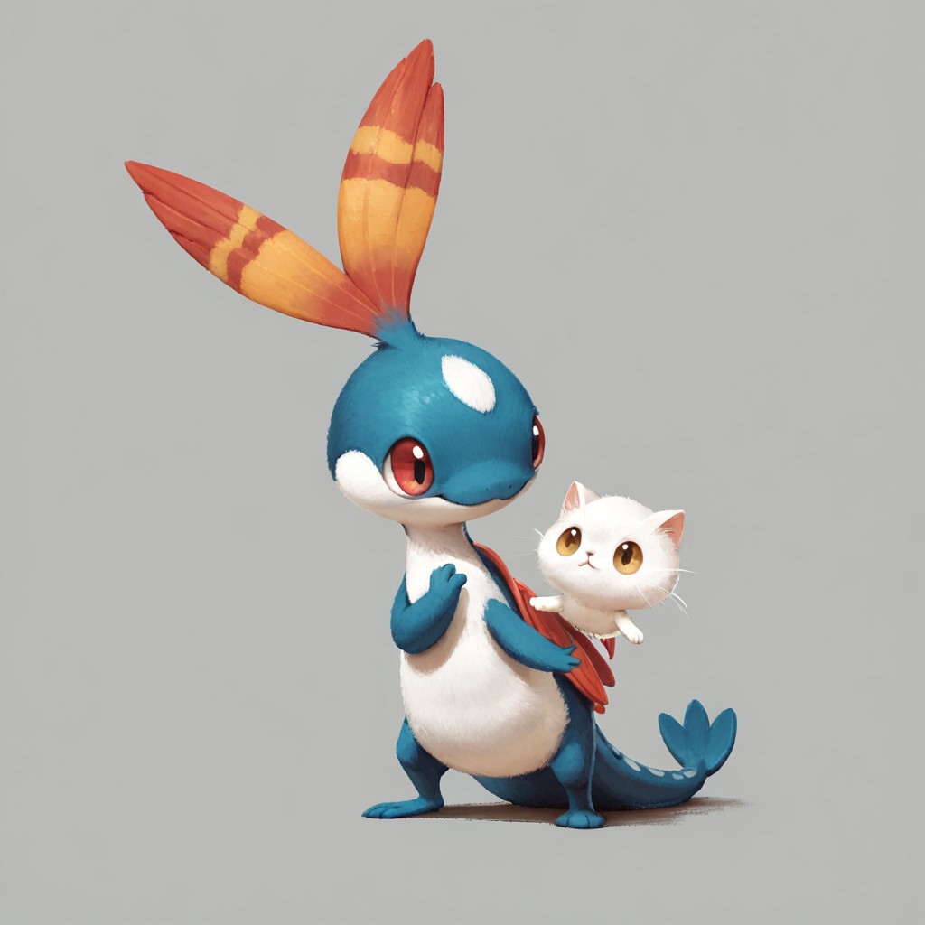 score_9, score_8_up, score_7_up,
p0k3m0n, pokemon, pokemon (creature), no humans, transparent background, simple background, full body, solo, standing,
(cat:1.05), (tit:1.2), (Hummingbird:1.2), (spider:1.2), (salamander:1.1),
simple background, grey background,