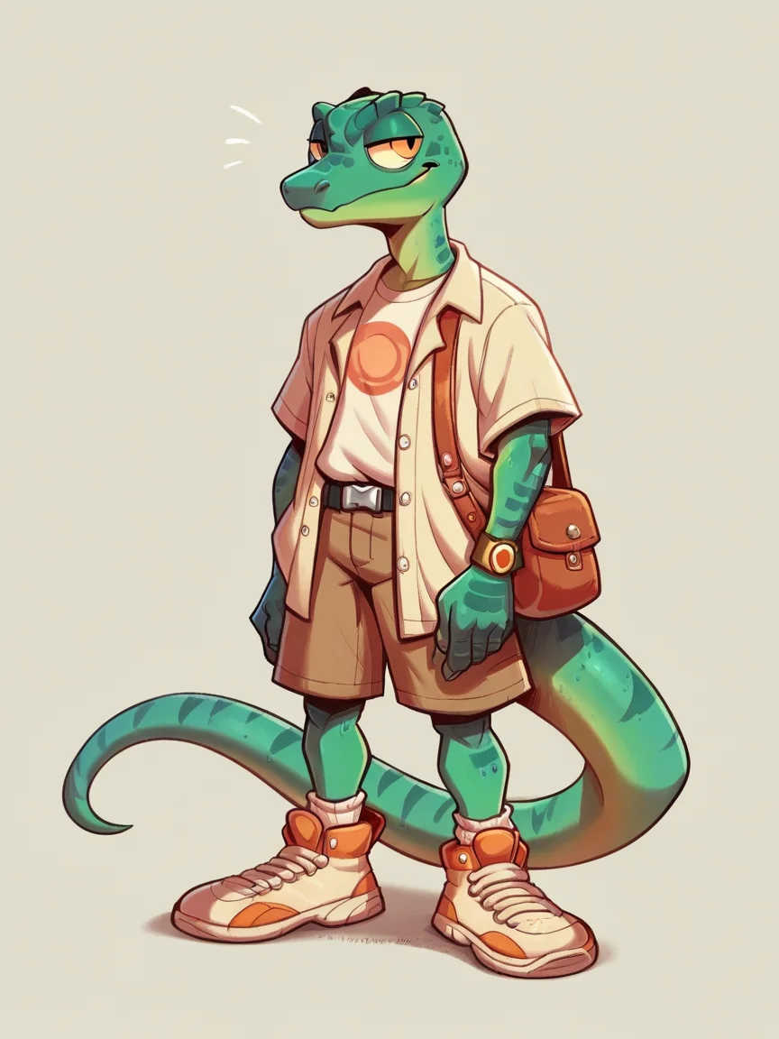 score_9, score_8_up, score_7_up, score_6_up, score_5_up, score_4_up,  <lora:r0bbr0wnXLP:0.8> r0bbr0wn, lizard