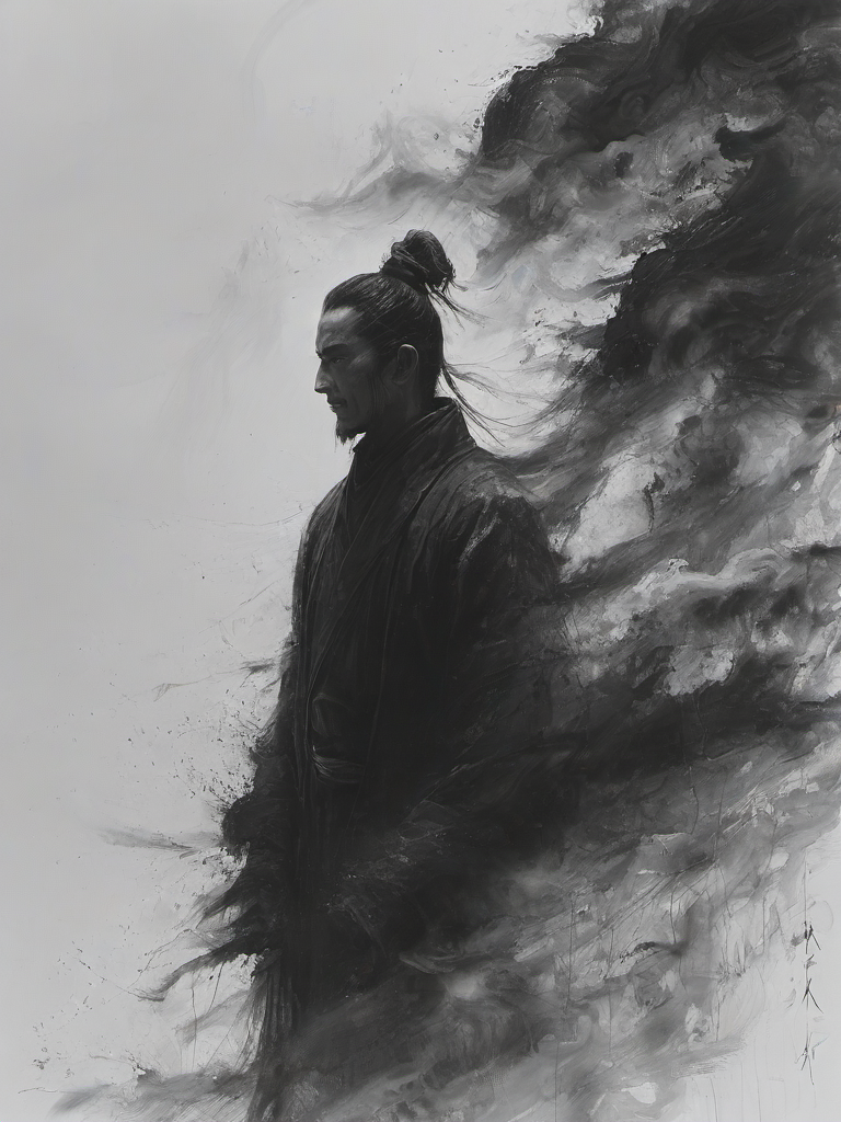ananmo, A man,monochrome