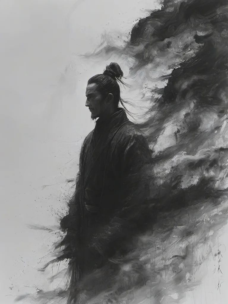 ananmo, A man,monochrome