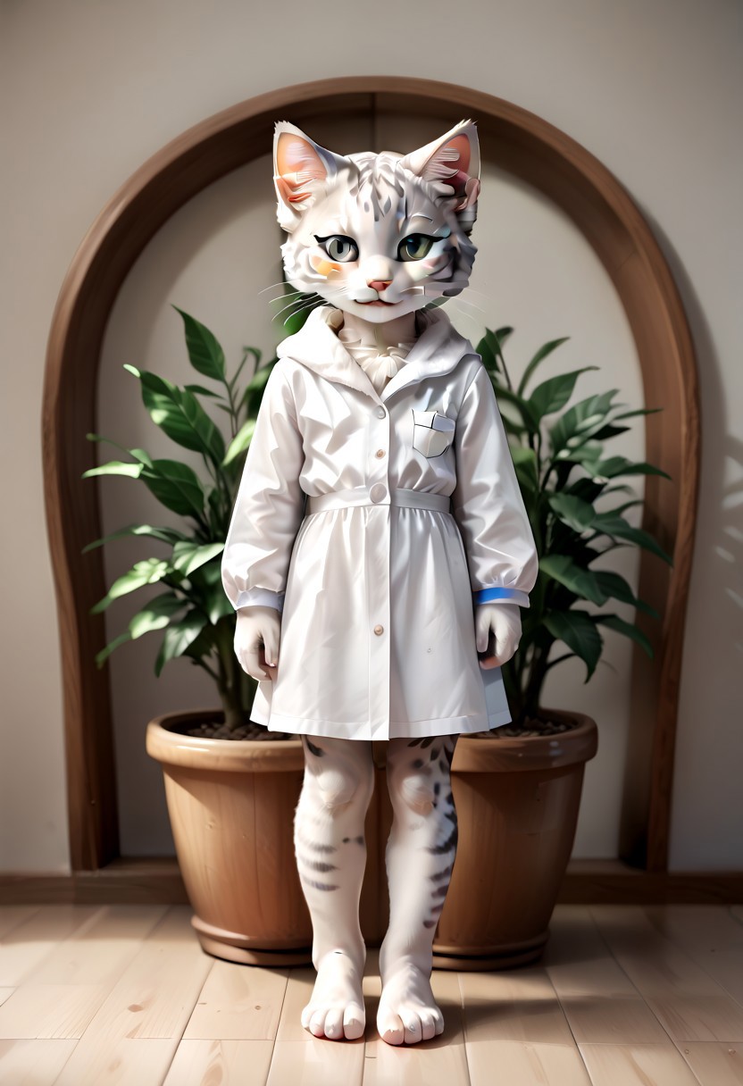 (((Barefoot furry character, full body, cinematic setting, furry female, plantigrade))) 
Illustrate a refined and poised ((cat)) with sleek ((silver-gray fur)) and striking aquamarine eyes. Adorned in fashionable ((attire with subtle botanical patterns)). The figure ((lies barefoot on lounger)) in a luxurious spa environment, surrounded by potted plants like botulinum-producing Clostridium botulinum, amidst bottles labeled "serum" and "elixir," referencing the medical use of botulinum toxin. showing soles to viewer.
BREAK, detailed background, 8K, (masterpiece:1.5), intricate details, highly detailed, extreme detail, octane render, fine art, best quality, highres, (detailed face:1.5), ((full_body)), UHD, (((perfect hands))), low light