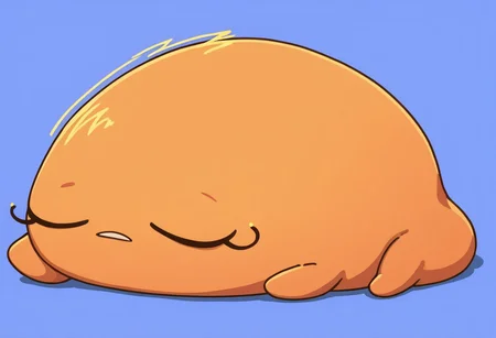 score_9, score_8_up, score_7_up,
masterpiece, best quality, detailed, amazing quality,
simple background,
solo, no humans, gudetama, closed eyes, sleeping,
easynegative, yellow, (white)++,
