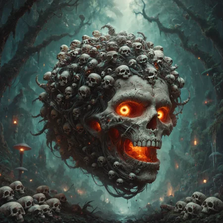 embedding:lazyup7, slimes_skullwm, skull made of skulls, floating, glowing <lora:Challenge_Winnifier_2025-04:0> <lora:SlimesSkullWM:1>