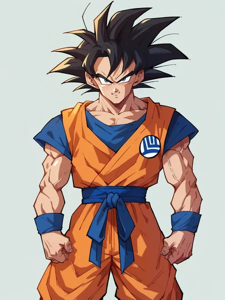 score_9, score_8_up, score_7_up, score_6_up, score_5_up, <lora:DragonBallZXLP:1> dragon ball z, 1boy, goku, solo