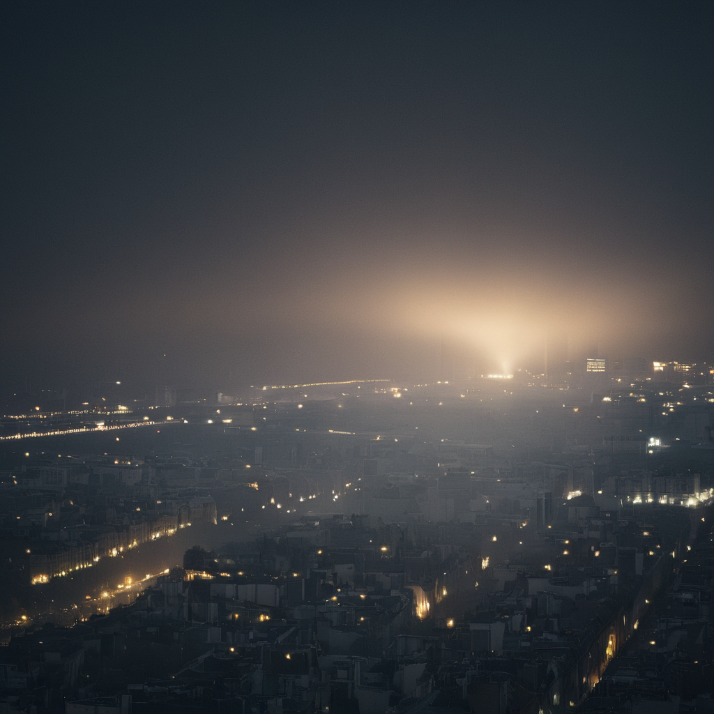 cinematic film still of  <lora:volumetric lighting:1> volumetric lighting style
from above, a city with a lot of buildings and lights,outdoors,sky,no humans,night,building,scenery,city,cityscape,dark,skyscraper,city lights , volumetric lighting, haze light, fog light, beam light, haze light, smoke light, heavy traffic, shallow depth of field, vignette, highly detailed, high budget, bokeh, cinemascope, moody, epic, gorgeous, film grain, grainy