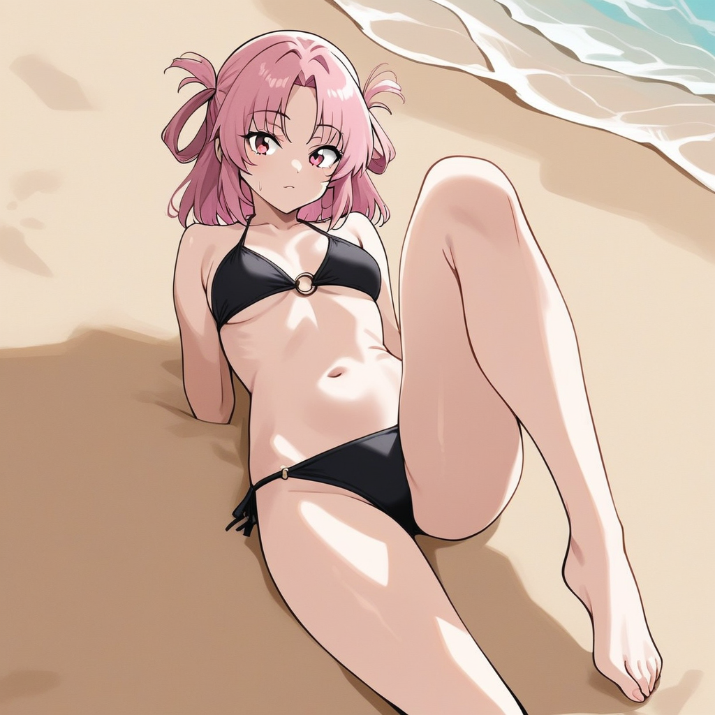 c3l3st3, bikini, on beach