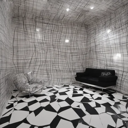 <lora:SDXL_Black_White_Sa_May_50:1> black and white line a room