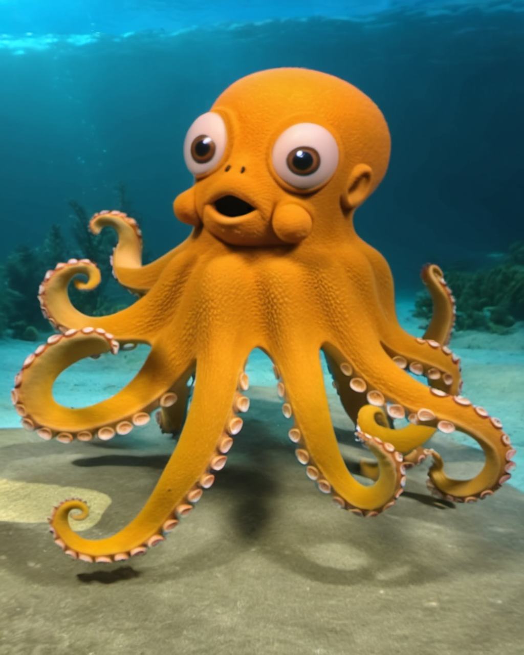an octopus underwater, animal, teletubbiesxl, <lora:teletubbiesxl:0.8>