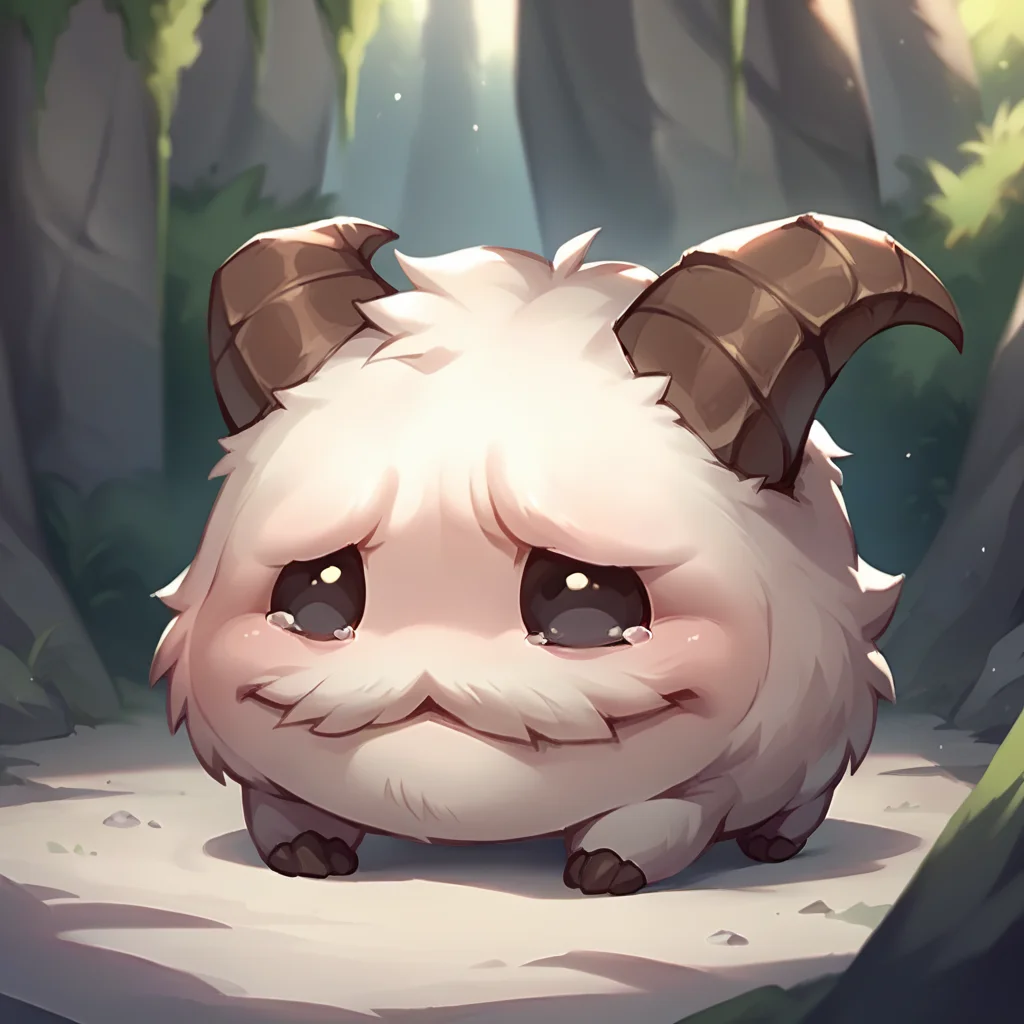 score_9, score_8_up, score_7_up, score_6_up, p0r0, no humans, animal focus, horns, <lora:Poro_v1:0.9>, full body, looking at viewer, animal, sad, tears, chibi