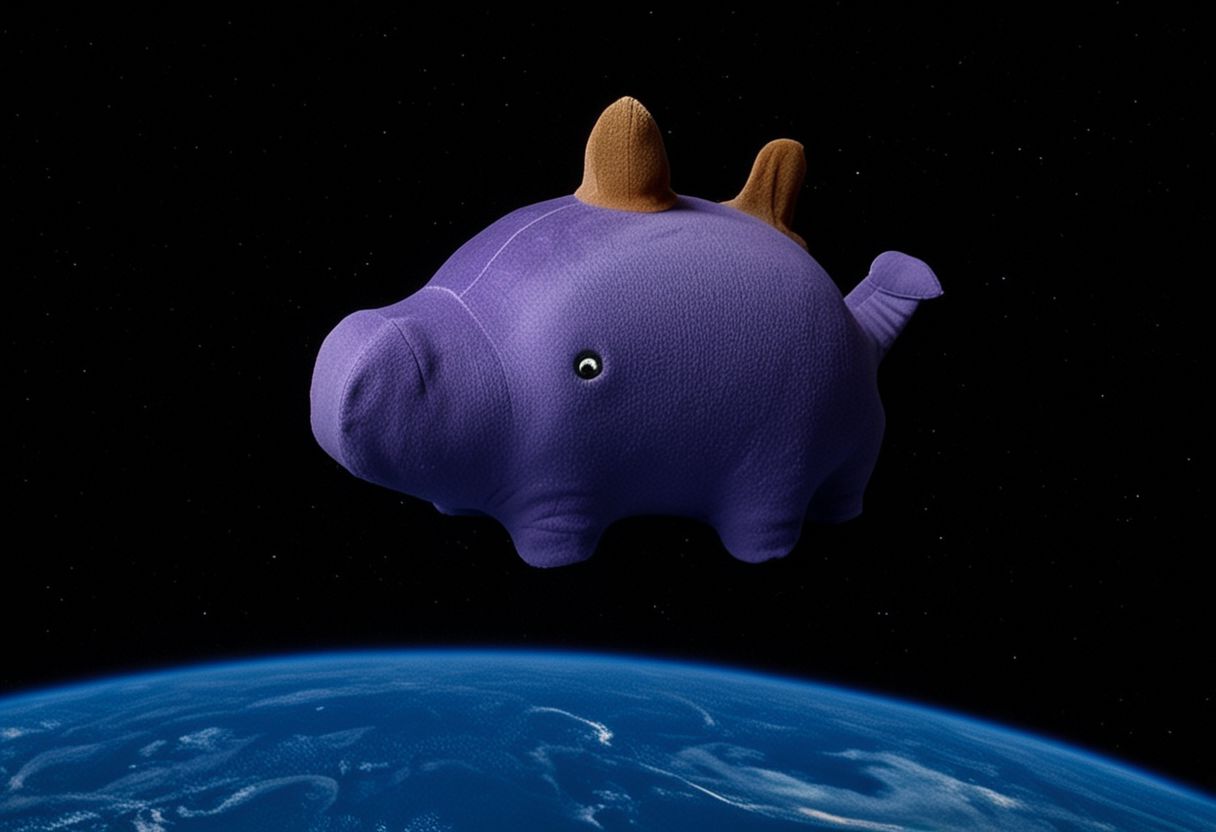 a chonkasaurus in space