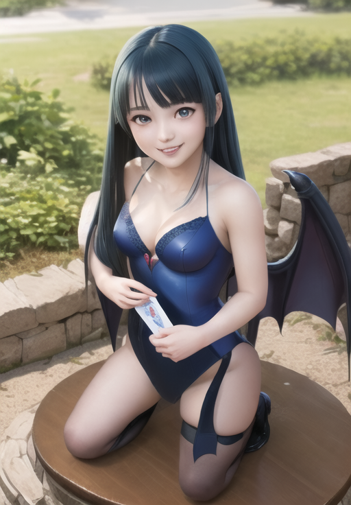 (Photo:1.3), highdetail, <lora:darkstalkers_morrigan:0.8>, darkstalkers_morrigan, smile, portrait,, (masterpiece, best quality, detailed:1.3), (trending on CGSociety, trending on pixiv, contest winner:1.3)