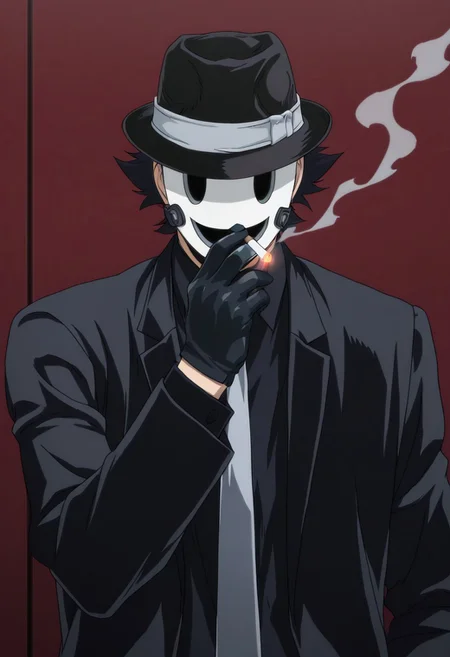 solo, snprmsk, suit, necktie, fedora, gloves, happy mask, black hair, solo focus, smoking, cigarette, smoke
, Premium, superior, excellent, top-tier, first-rate, top-notch, outstanding, exceptional, elite, deluxe, first-class, finest, superb, impeccable, masterful, world-class, remarkable, exquisite, flawless, gold-standard