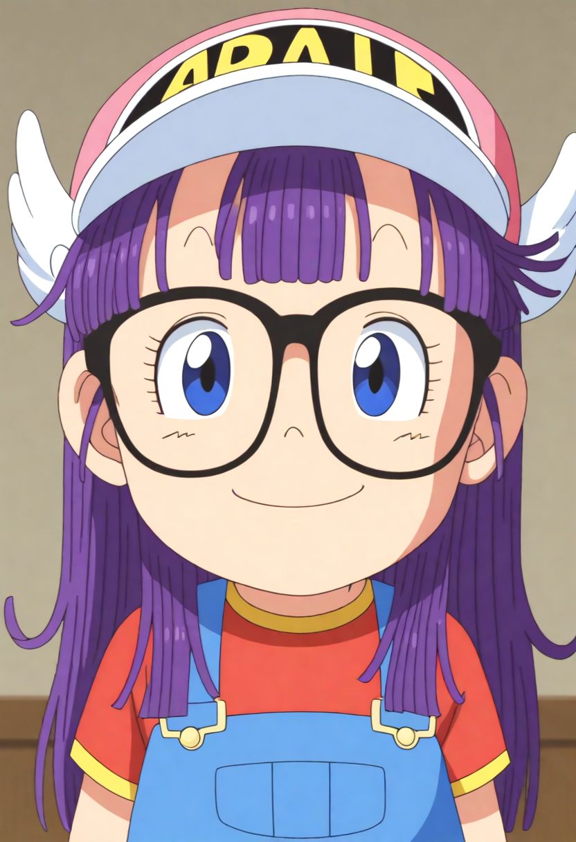 <lora:HyLper-Accelerate-PAseer:1> score_9, score_8_up, score_7_up, best quality, uncensored, source_anime,
BREAK
front view, little smile, closed mouth, standing, looking at viewer, upper body, portrait, close-up face, facing viewer, indoors,
1girl, ds-norimakiarale, purple hair, long hair, blue eyes, black-framed eyewear, pink hat, winged hat, ds-norimakiarale outfit, red shirt, blue overalls, yellow socks, blue shoes,
<lora:ds-norimakiarale_XL(pony)v10:1>