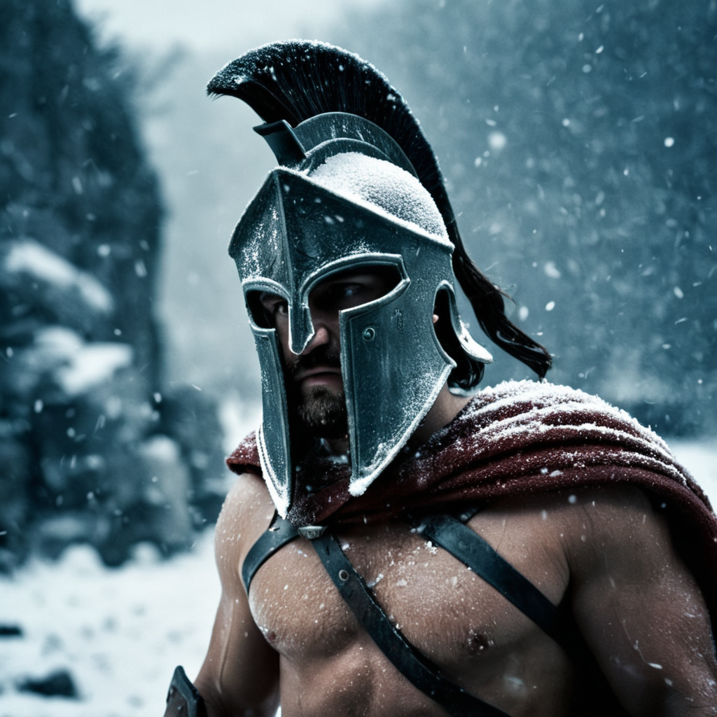 cinematic film still of  <lora:spartan style:1>
In ancient Greece in Sparta a man is holding a spartan helmet in the snow,1girl,solo,1boy,snow,close-up , realistic, realism, photorealism, hyperrealism, hyperrealistic, realistic, sharp, detailed, cinematography style, film light style, movie still,  professional photography, artistic, perfection, contrast, cinematic, filmic, high quality photo,  8k quality, colorful, photography style, different people, war, warrior, armor, spartan army style, spartan warrior style, spartan style, shallow depth of field, vignette, highly detailed, high budget, bokeh, cinemascope, moody, epic, gorgeous, film grain, grainy