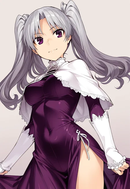 aryabhata,1girl,twintails,high collar,long dress,capelet,frilled gloves,side slit
BREAK
masterpiece,best quality,absurdres,<lora:bs2aryabhata-000016:1>,anime coloring,