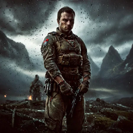 picture of the heavywater operasjon i norway, cinematic landscape, epic, soldiers,