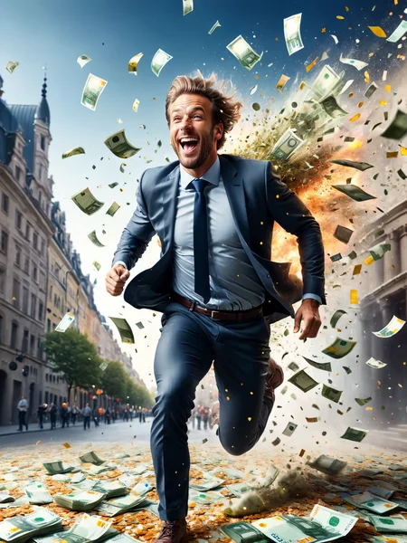 (euro-bills:1.4), (city:1.4), laughing man running through money explosion, <lora:Confetti_Explosion_SDXL:0.6> <lora:great_lighting:1> great lighting <lora:photorealistic_portrait:1> photorealistic portrait <lora:sd_xl_dpo_lora_v1:1> <lora:RMSDXL_Creative:1>, RAW photo, subject, 8k uhd, dslr, soft lighting, high quality, film grain, Fujifilm XT3