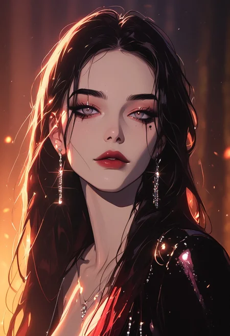 masterpiece,best quality, highly detailed, score_9, score_8_up, score_7_up, score_6_up, source_cartoon,
BREAK
1MILF, slim waist, large natural breasts with slight sagging, braless, pale skin, bold makeup (dark red lips, smoky eyes, defined cheekbones), long black hair, straight strands, tight leather dress, high heels, confident expression, looking at viewer with a piercing gaze, extreme close-up on face and upper body, nightclub setting, neon lighting, rich details, soft shadows, intense focus, raw power dynamics
BREAK
dynamic light, warm_light, vibrant colors warm_colors, soft focus, high contrast, textured surfaces, depth of field, golden hour lighting, dramatic shadows, rich details, nature-inspired color palette, playful composition.