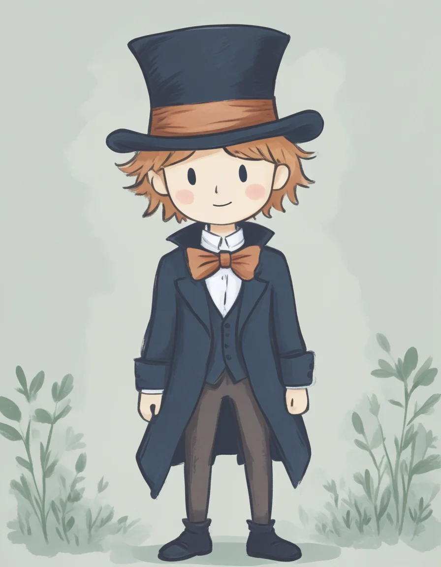 novuschroma57 style flat color vector of the hatter <lora:novuschroma57 style_simple:1> <lora:sdxl_lightning_8step_lora:1>