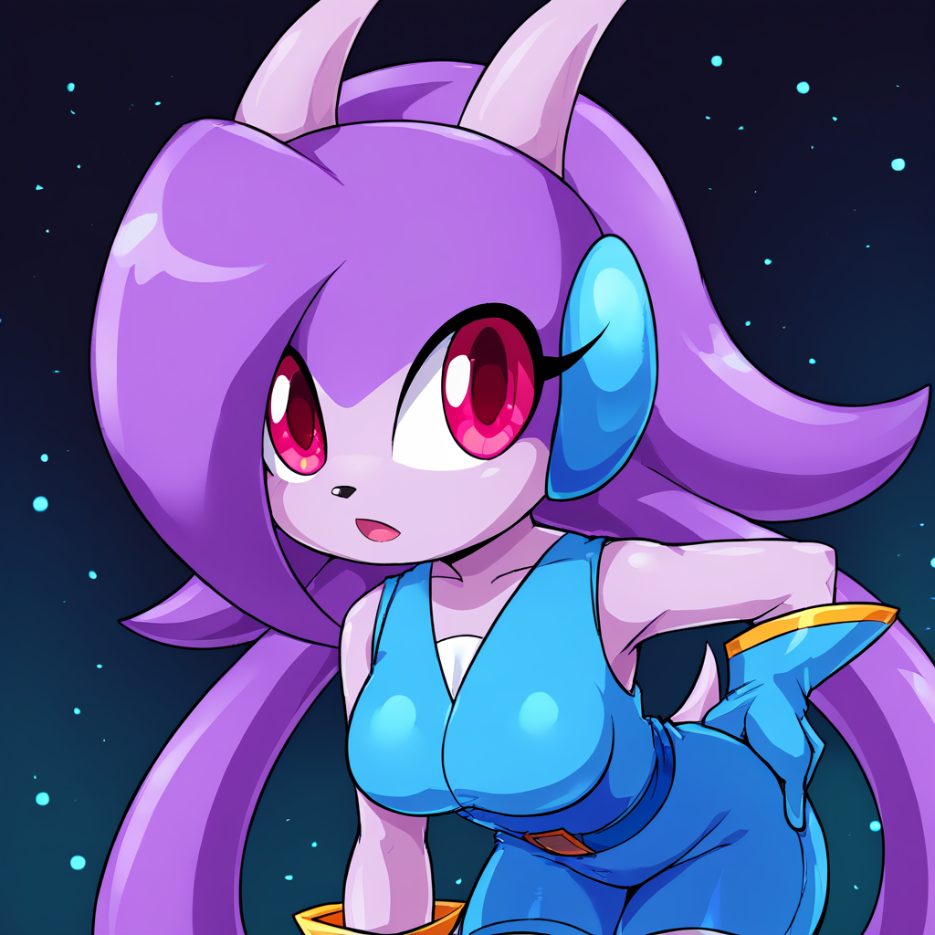 Feminine, intricate, score_9, score_8_up, score_7_up, score_6_up, score_5_up, anthro, blue-yellow gloves, blue vest, blue boots, medium breasts, leaning forward, bust focus,
BREAK
<lora:pony_good_hands:1>, good_hands, better_hands,
BREAK
dark setting, <lora:Sash_lilac_first_game:1> sash lilac, long pigtails,  blue shorts,