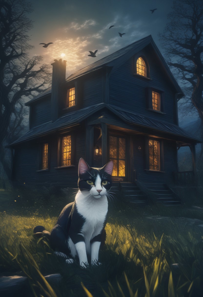 an oil painting of masterpiece, best quality, newest, (realistic face:1.2), rim lighting, pastel colors, real world location, no lineart, 1girl, sun, house, tree, family, cat, mountain, flying birds, grass,
reflective light, bosstyle, HD, masterpiece, best quality, hyper detailed, ultra detailed (vibrant masterpiece, 32K, UHD, best resolution, perfect details, best quality, best details, best artist, sharp edges, detailed textures, atmospheric lighting, visually stunning, perfect composition, trending on behance), style of van gogh, starry night vibes, expressionism, gloomy, dark tones, unforgettable, dark fantasy, fantasy, emotional depth. (vibrant masterpiece, (8k1.5), UHD, very detailed, high-quality, best artist, sharp edges, detailed textures, atmospheric lighting, stunning visuals),ZZZ_Style