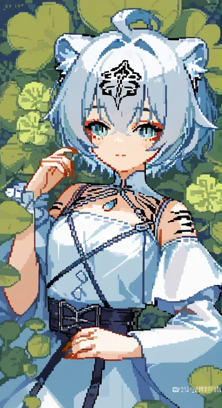 (tiger girl:1.2),best quality,amazing quality,very aesthetic,absurdres,official art,intricate details,hyperdetailed,BRAKE,<lora:Pixel_ArtPony:1>,pixel_art,