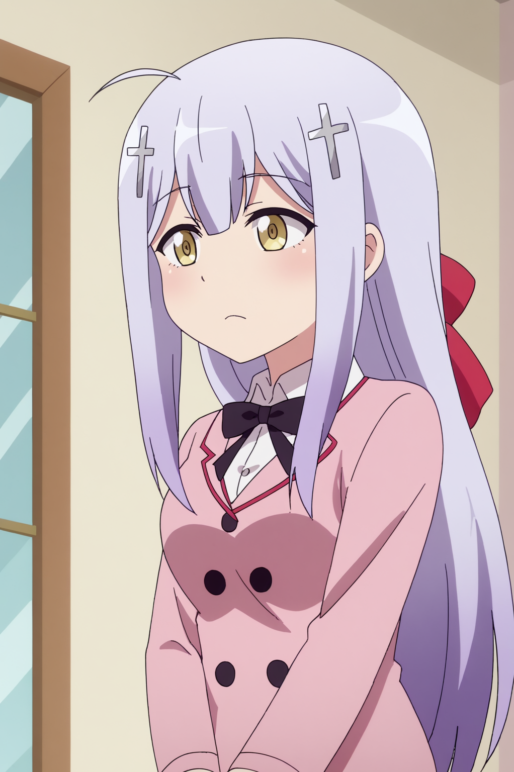 anime screencap, rating safe, Raphiel Ainsworth Shiraha, upper body <lora:Gabriel_DropOut-Raphiel_Ainsworth_Shiraha-PDXL:0.8>