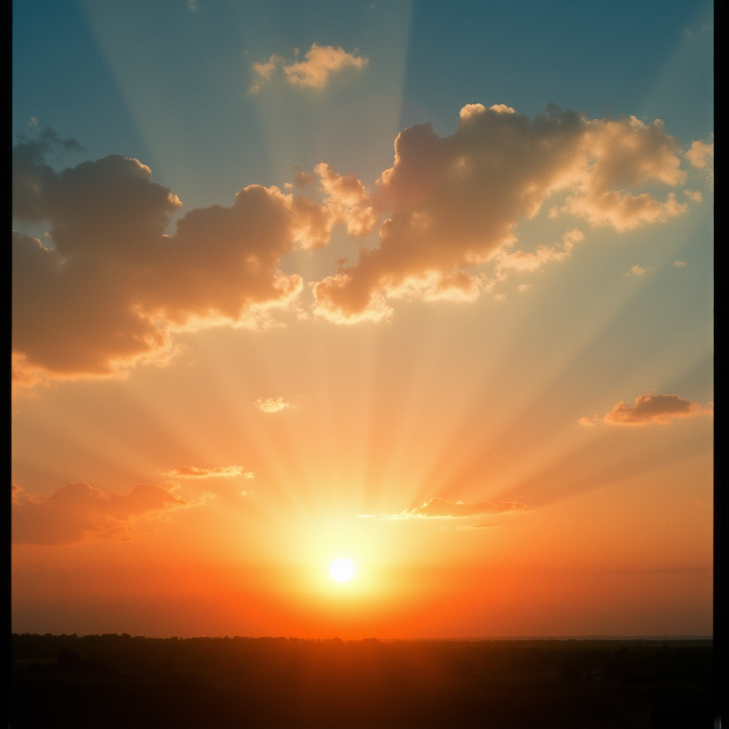 <lora:Kodak Motion Picture Film style v1:1>
Film grain still image of a sunset with a few clouds in the sky,outdoors,sky,cloud,no humans,sunlight,cloudy sky,scenery,sunset,sun,horizon , cinematic look, film look, filmic, contrast, detailed, high quality, sharp image, film color, Kodak Motion Picture Film style, different color, different people, different look, different style, 35MM Film, 16MM Film, Photographic film, music video style, artistic style, cinematic style, film granularity, film noise, image noise, artistic effect, Fujicolor, Fuji film, Analog photography, movie style, movie still, Film grain overlay, Film Grain style