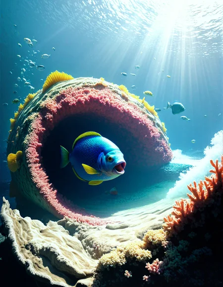 fantasy landscape:1.2
Caribbean coral reef with parrotfish schools,
vast expanse of open ocean stretching to the horizon, clear blue skies above and deep blue waters below ,
Graupel shower polishing rocks,
Pileus caps on growing cumulus,
Stormy greenish pre-tornado light,
Monsoon season river floods,
,
,
,
,
yoshihiro togashi 
(masterpiece:1.4), (intricate details:1.4), (hyperrealistic:1.3),(painting:0.9),(ultra detailed:1.4), (8k resolution:1.3), (sharp focus), (dramatic perspective:1.1), (chromatic aberration:0.3), (film grain:0.2),
<lora:JuggerCineXL2:0.3>,
<lora:add-detail-xl:0.3>,
<lora:WildcardX-XL-Detail-Enhancer:0.4>,
<lora:xl_more_art-full_v1:0.7>,
<lora:ClassipeintXL2.1:0.3>,
<lora:Flux-XL_Scenery:0.3> flux-scenery ,
<lora:EnvyDramaticLightingXL01:0.7>
detailxl,