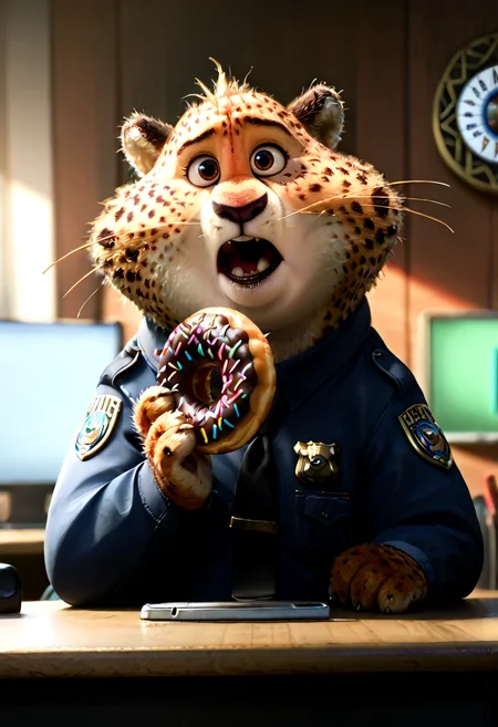 lazyup
<lora:dark:0.3> <lora:add-detail-xl:1> <lora:aidmaMJ6.1_v0.5_2:0.6> <lora:Zootopia_style:0.7> <lora:Donutified_World_Morph:0.8> <lora:Clawhauser_Zootopia_pony:0.8>