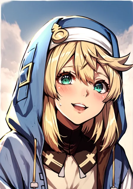 score_8_up, score_7_up, score_6_up, score_5_up, score_4_up, anime screenshot
<lora:Bridget Guilty Gear (Autism SDXL)-000009:0.7> 1boy, bridget (guilty gear), hood, blonde hair, jacket, androgyne symbol, habit, black gloves, aqua eyes