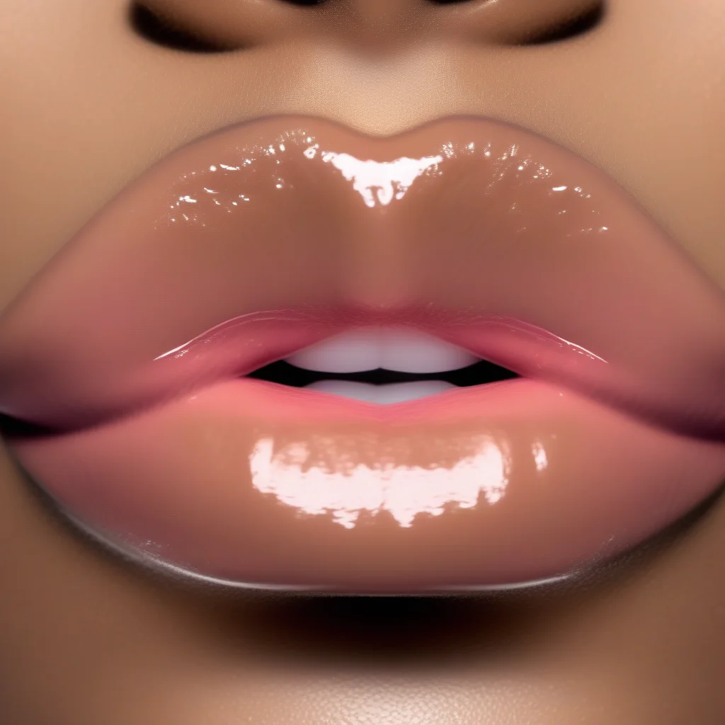 high quality image, lip gloss, darker skin tone, beautiful skin, seductive lips,