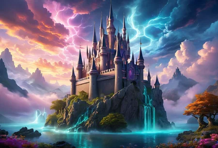(masterpiece, fantastical, surreal:1.3), envision a breathtaking scene of an otherworldly castle that defies the laws of reality, a place where magic reigns supreme and impossibilities become tangible. Picture the magic castle, with its (twisting spires:1.2) and (floating turrets:1.2), seemingly suspended in mid-air amidst a swirling vortex of (mystical energy:1.2) and (shimmering lights:1.2). The architecture is a blend of (ancient ruins:1.2) and (futuristic elements:1.2), creating a mesmerizing juxtaposition of past and future in a single structure. The castle is adorned with (glowing runes:1.2) and (arcane symbols:1.2), pulsating with an otherworldly power that defies comprehension. The sky above is a canvas of (ever-changing colors:1.2) and (ethereal clouds:1.2), casting a surreal glow on the impossible edifice. Surrounding the castle are (enchanted gardens:1.2) filled with (fantastical flora:1.2) and (mythical creatures:1.2), adding to the sense of wonder and enchantment that permeates the scene. The color palette shifts from (vibrant hues:1.2) to (iridescent shades:1.2), capturing the magical essence and dreamlike quality of the impossible magic castle. This artwork transports viewers to a realm where imagination knows no bounds, inviting them to explore the fantastical depths of a place that exists only in the realm of dreams and impossibilities.
Recommend this AI?
Rate and write a review