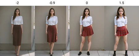 <lora:Skirt Length_alpha1.0_rank4_noxattn_last:-2>, woman, skirt, facing viewer,