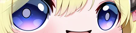 masterpiece, best quality, newest, absurdres, highres, eye focus, close-up, smile, :d, portrait, <lora:StareMeme_illusXLNoobAI_Incrs_v1-000008:1>, tsunomaki watame,