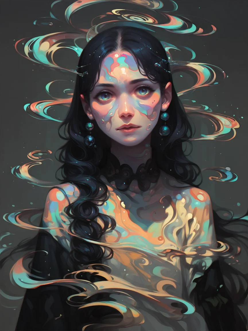 score_9, score_8_up, score_7_up, score_6_up, score_5_up, <lora:swirlsXLP:0.7> swirls, abstract, ripples, 1girl, long hair, pretty,