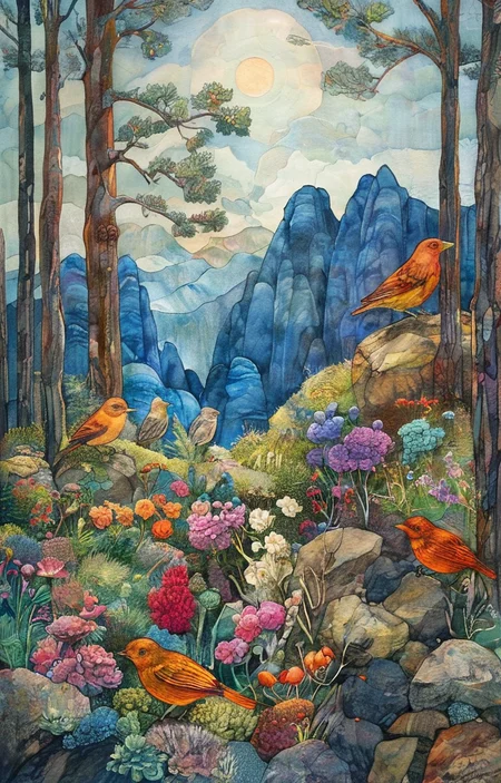 masterpiece,best quality,<lora:tbh256-sdxl:0.9>,illustration,style of Alida Akers animals