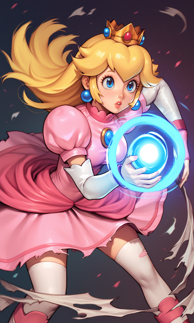 score_9_up, score_8_up, score_7_up BREAK,  <lora:Hadouken:1> , Hadouken, (kikoken), pink fireball, energy ball, (((princess peach))), anime style, shockwave, action pose, ripped clothing <lora:shinkiro_XL:1>