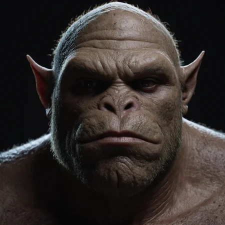 cinematic film still of <lora:detailed_notrigger:0.1>
<lora:TeethXL:0.1>
<lora:SDXLHighDetail_v5:0.1>
<lora:skin texture style v3:0.9>
A cinematic skin texture style still image of a creature monster with a big body and a big face, detailed wrinkles, skin tags, perfect skin tone color, stretch marks, hyperrealism, realism, unrealengine, realistic, detailed skin pore, film still, still photography style, sharp style, detailed style, perfect style, perfection style, Kodak film skin color tone style, fujifilm skin tone color style, professional photography style, skin textured, skin texture style, perfect face, perfect mouth, perfect nose, perfect lips, perfect eyes, perfect ears, perfect skin, perfect skin pores, perfect body, perfect hair, very detailed skin pores, perfect skin texture style, solo, simple background, 1boy, male focus, shiny, no humans, black background, monster, horror (theme)
, shallow depth of field, vignette, highly detailed, high budget, bokeh, cinemascope, moody, epic, gorgeous, film grain, grainy