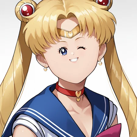 score 9,score 8 up, score 7 up,score 6 up <lora:smolface:1> small face,
source_anime, sailor moon, Tsukino Usagi, blonde hair, wink,smile