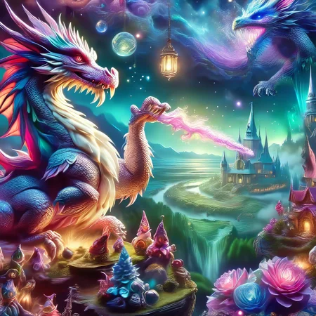Fujifilm quality photograph (best quality)++, (masterpiece)++, (detailed)+, elf on the shelf fighting a Dragon, (fantasy illustration)1.3, enchanting Dragon battle elf on the shelf, mystical battle, (many gnomes battling)1.4 (whimsical charm).4 Otherworldly charm, mystical sky, (Luis Royo)1.2, (Yoshitaka Amano)1.1, moonlit night, soft colors, (detailed cloudscape)1.3, (high-resolution)1.2 (gnomes  battling everywhere)1.2 , <lora:DonM3t3rn1tyXL-v1.1:0.8> DonM3t3rn1tyXL <lora:DonMD1g174l4sc3nc10nXL:0.8> DonMD1g174l4sc3nc10nXL  <lora:Dragons:0.8> dragon  <lora:EnvyMagicalXL01:0.8> magical <lora:FantasyLandscape:0.8> FanLan