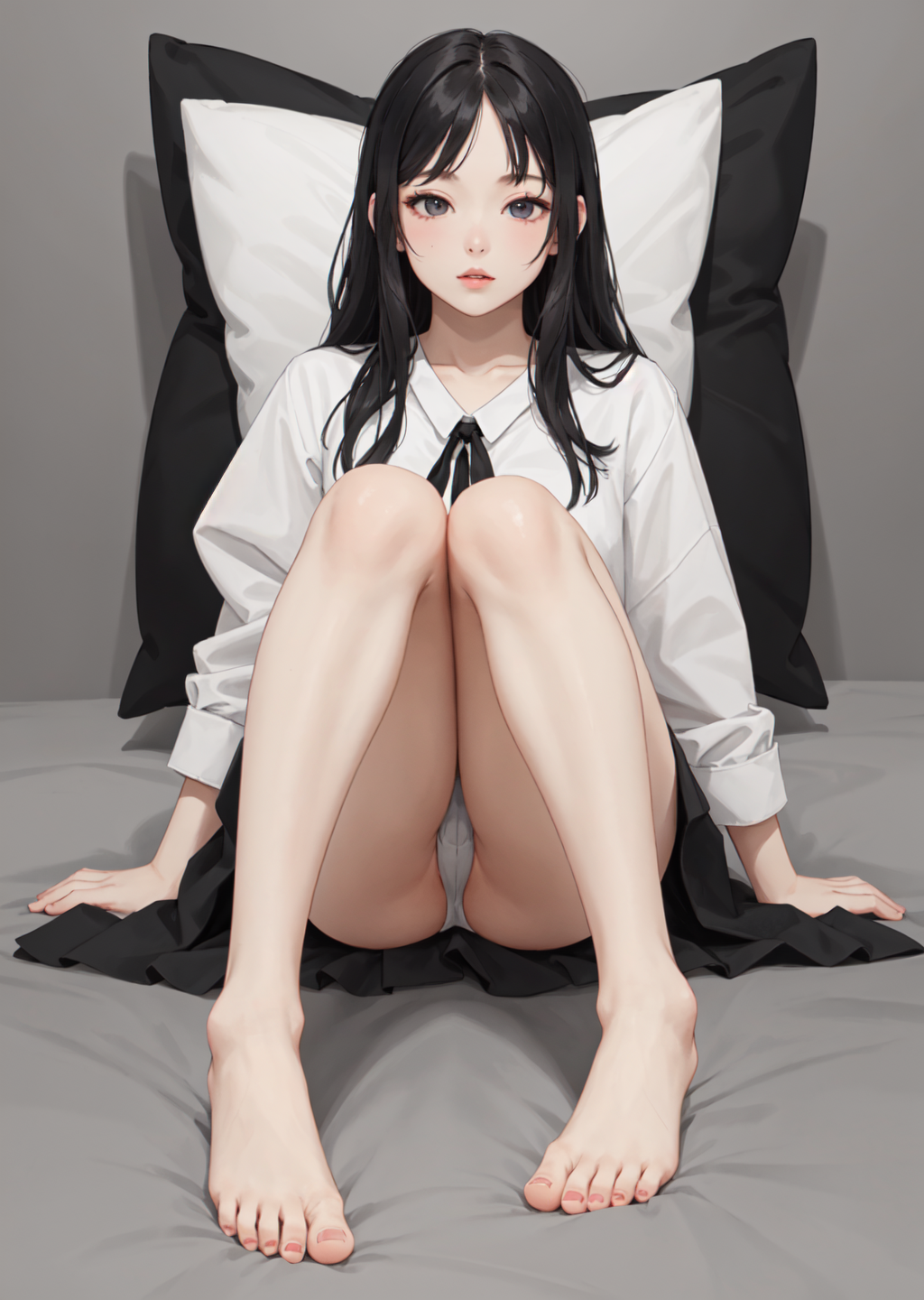 girl, showing feet