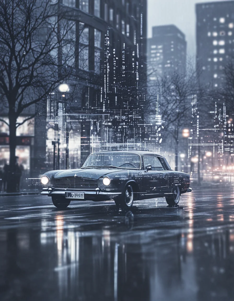 novuschroma79 style 1920s street lined with vintage cars glitch art photo <lora:novuschroma79 style_light:1.35>, <lora:sdxl_lightning_8step_lora:1>