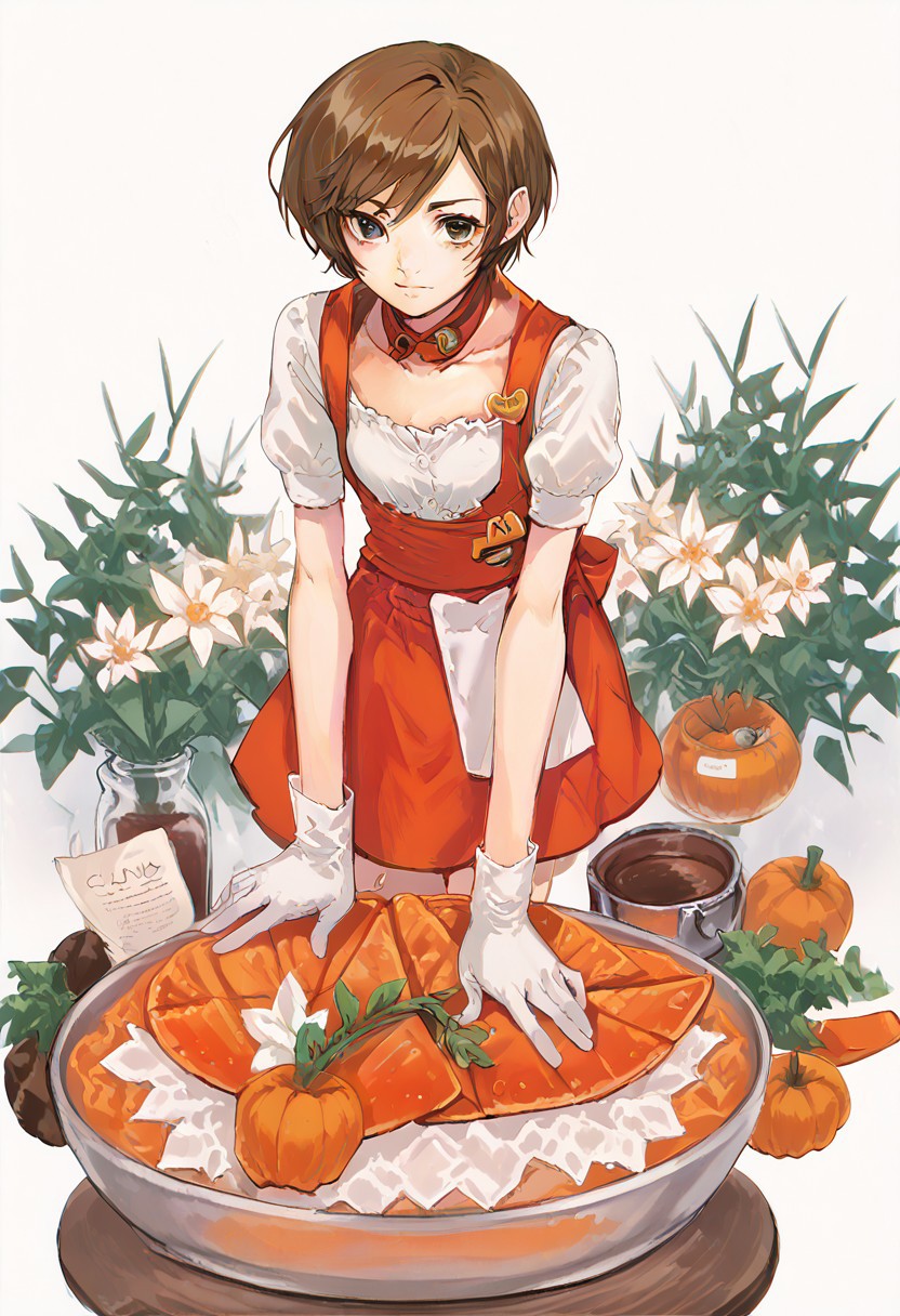 score_9, score_8_up, score_7_up, score_6_up, score_5_up, score_4_up, indoors, kitchen,
1girl, solo, 
 <lora:diberkato:1> master chef MEIKO cooking in a well equipped kitchen a culinary masterpiece, vegetable, pumpkin, carrot, cucumber, zucchini, bell pepper, onion, bags and pots of herbs and spices, shelves with dry ingredients, flowers, nuts, dried fruit, fresh fruit, oil bottles,
<lora:Meiko_VOCALOID_Pony_XL:0.7> vocaloid meiko, midriff, crop top, skirt, short hair, brown hair, detached collar, brown eyes, gloves, 
<lora:cooking_pot:0.8> cooking pot, 
<lora:annamiller_Pony_v1:0.8> anna miller,