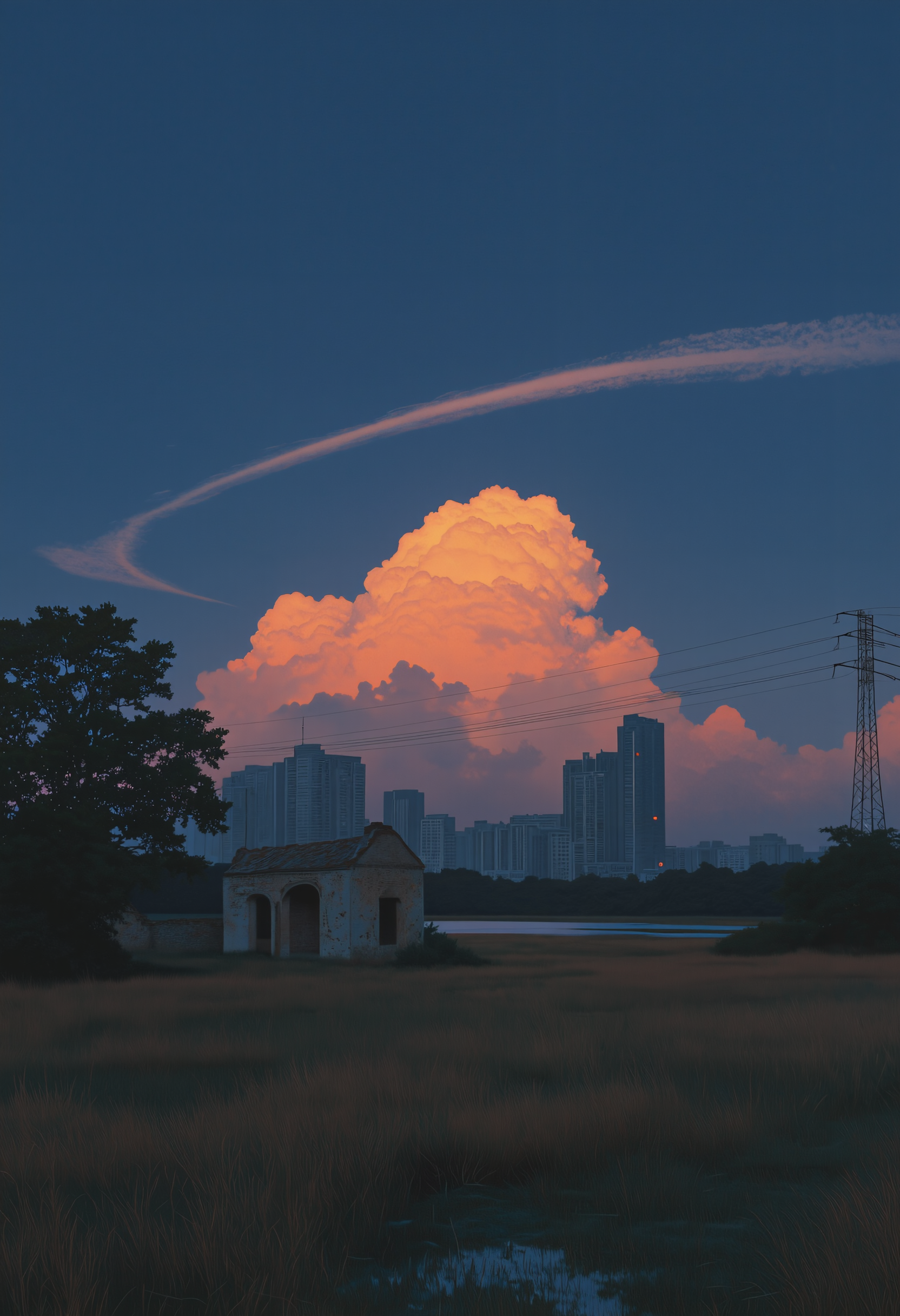 <lora:majicflus_shanshui:0.30> <lora:Majicflus_mihuan:0.45> <lora:j_gongbihua_flux_rank2_bf16:0.30> <lora:FLUX-Vintage_Abstract_Film:0.25>