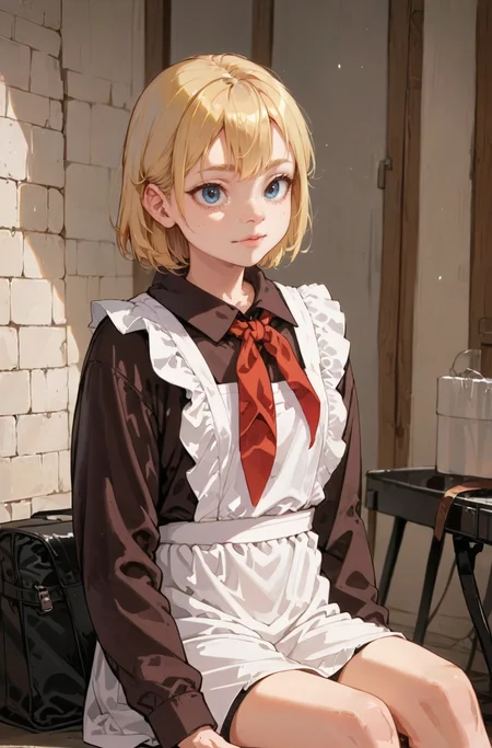 1girl,blonde,(solo:1.5),sitting
white apron,brown dress,(long sleeves:1.1),red neckchief,cccpuniform,
<lora:Perfect Hands:1> <lora:add-detail-xl:0.5>
<lora:è弿 ¡æ:0.85> <lora:age_slider_v4:-2> <lora:Xenotrip:0.5>, score_9, score_8_up, score_7_up, score_6_up, score_5_up, score_4_up,zPDXL