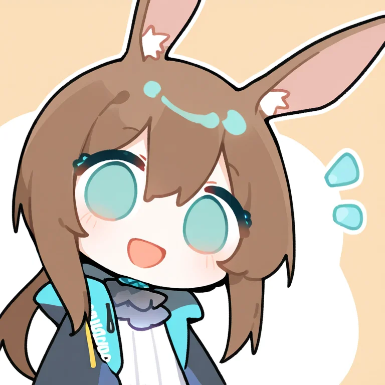 solo,standing,smile,happy,1girl,bangs,hair between eyes,amiya \(arknights\),looking at viewer,open mouth,smile,solo,<lora:RR2023:1>,, chibi, masterpiece, best quality, very aesthetic, absurdres