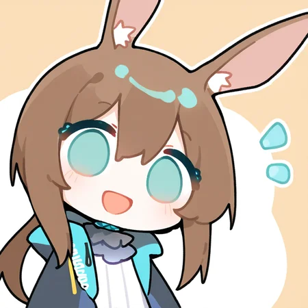 solo,standing,smile,happy,1girl,bangs,hair between eyes,amiya \(arknights\),looking at viewer,open mouth,smile,solo,<lora:RR2023:1>,, chibi, masterpiece, best quality, very aesthetic, absurdres