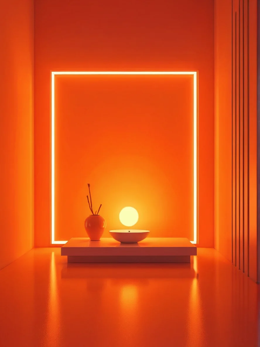 Minimalist, (Masterpiece Digital Artwork:1.3) of (Graphic novel:1.3),(Peaceful:1.3) Neon Orange, ceramic,imaginative,dreamlike,unusual,primordial, fantasy, masterpiece, highly detailed,<lora:attractive_notrigger:0>, <lora:ancient_shadows_of_the_lens-FluxDev:1> ,(by Artist Theo Van Rysselberghe:1.3),CGSociety,ArtStation,(Funk Art:1.3),(Kodak Portra:1.3), Simple, clean, uncluttered, modern, elegant
