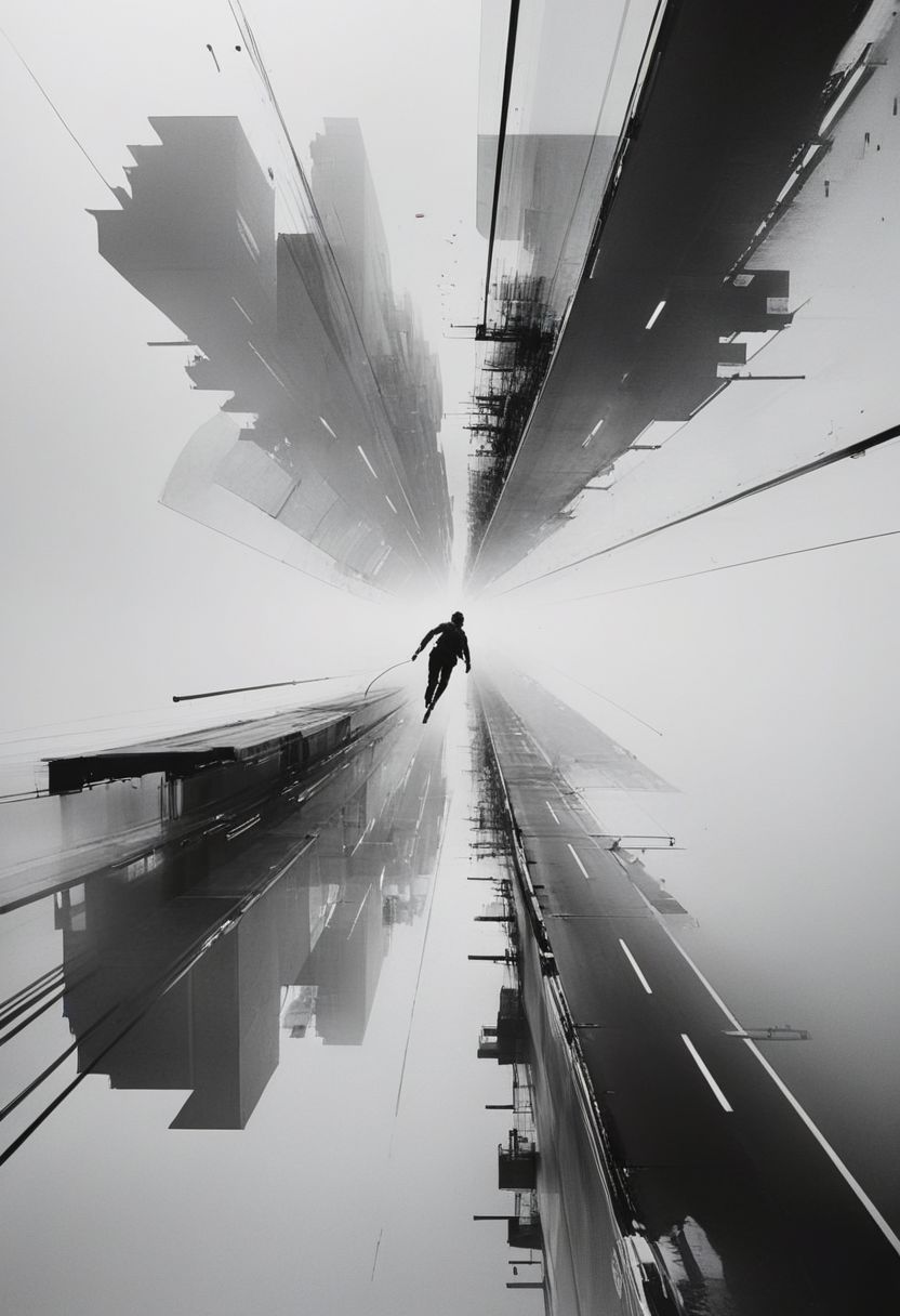 by Yoji Shinkawa: Capture the essence of determination in a single frame: 'There is just one direction - forward.' =